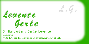 levente gerle business card